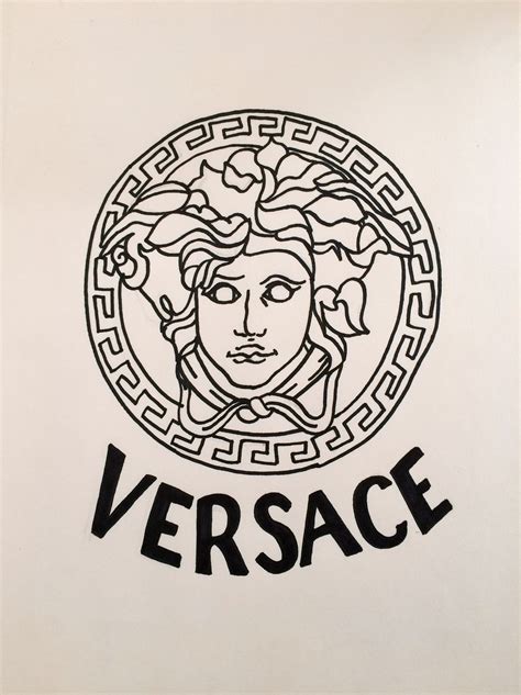 versace logo drawn|versace logo drawing.